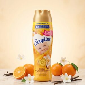 SOUPLINE – Perles de Fraîcheur Mandarine & Vanille (Format Familial)